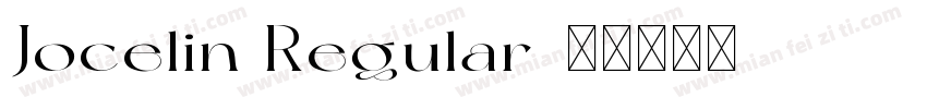 Jocelin Regular字体转换